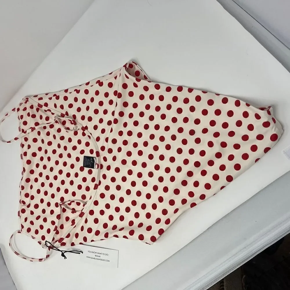 SKIN by SAME Swim One Piece White Red Polka Dot XXL - Picture 5 of 6